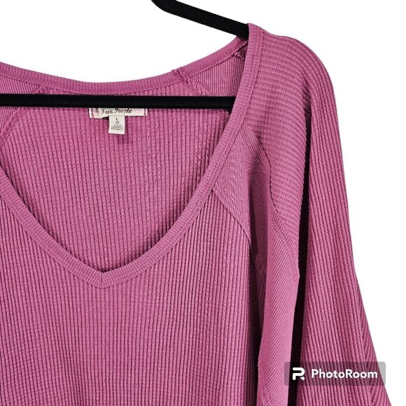 Free People Santa Clara Oversized Thermal Top - Picture 5 of 12